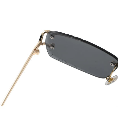 Square Rimless Glasses – Trendy Metal High-Grade Sunglasses for Men and Women – Street Style Eyewear
