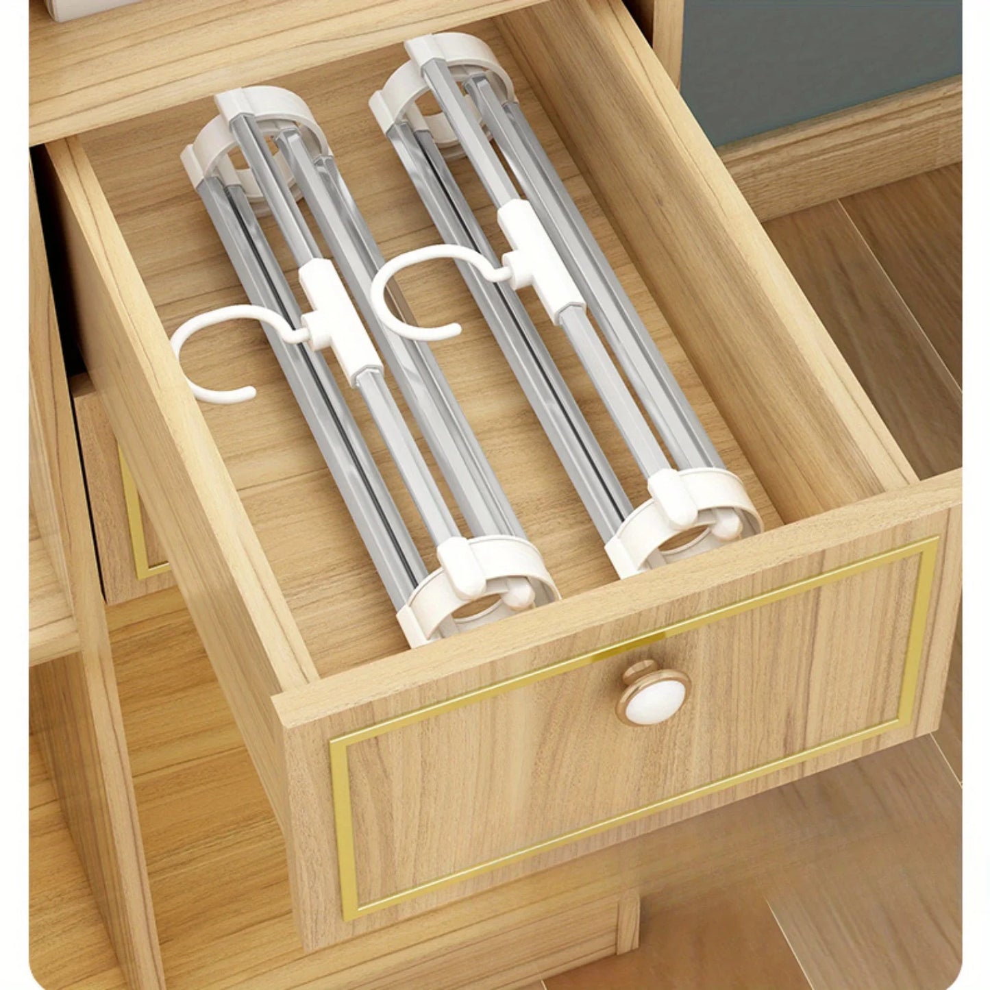 Foldable Stainless Steel Pants Hangers – Space-Saving Closet Organizer for Jeans, Leggings & Trousers   2/2