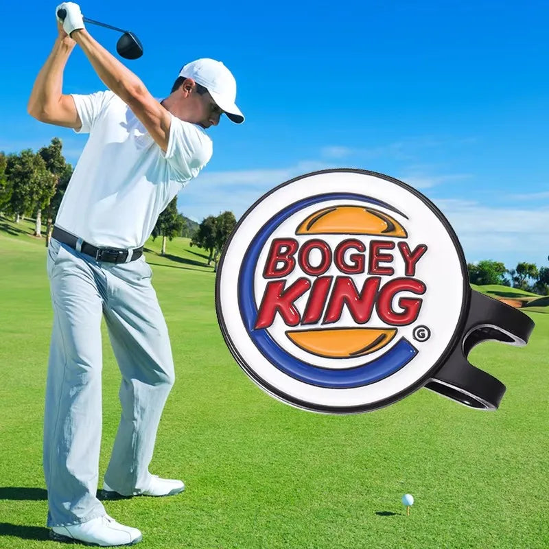 Bogey Ball King Golf Hat Clips – Magnetic Golf Ball Marker, Trendy Cap Clip Jewelry Gift for Golf Lovers