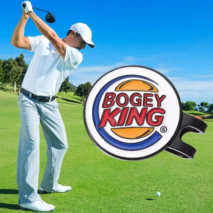 Bogey Ball King Golf Hat Clips – Magnetic Golf Ball Marker, Trendy Cap Clip Jewelry Gift for Golf Lovers