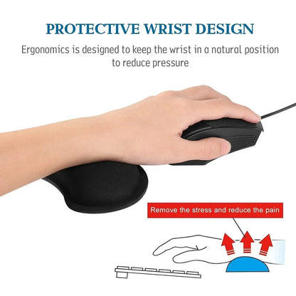 Widen Memory Foam Mouse Pad with Nonslip Wrist Support - Comfortable Keyboard Wrist Rest for Office, Computer, Laptop and Mac