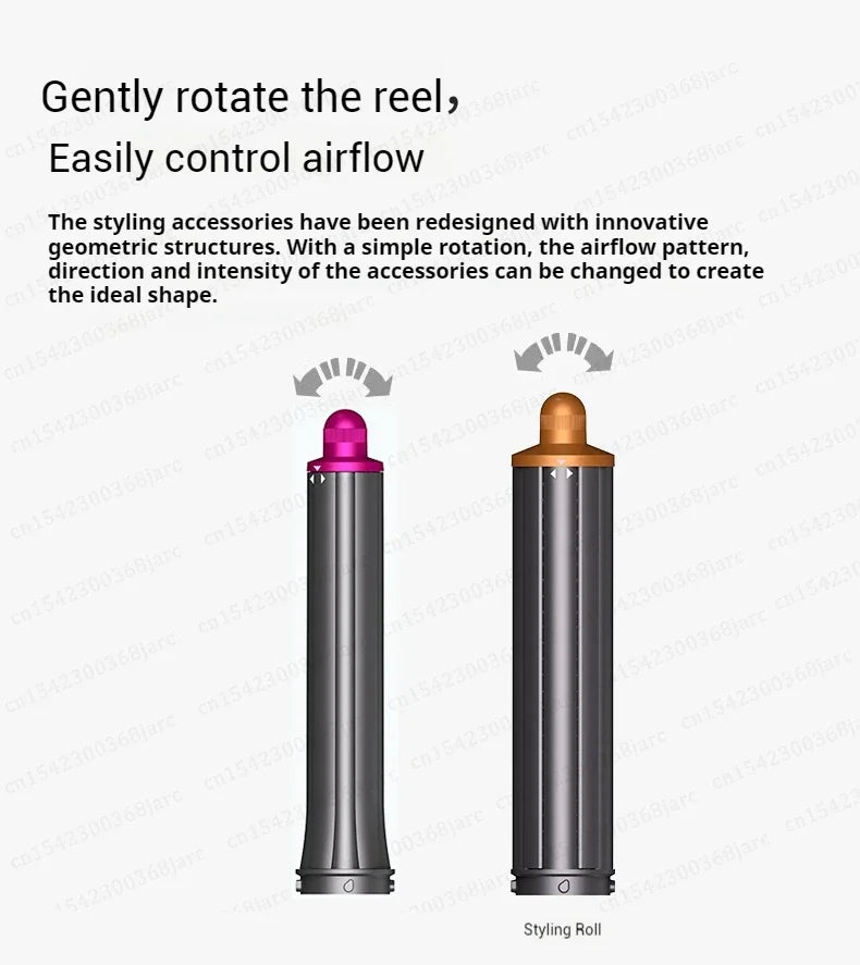 Hair Styler Nozzle for Dyson Airwrap HS01/HS05 & Sencicimen X9 – Multi Hair Curler & Smoothing Brush Attachment