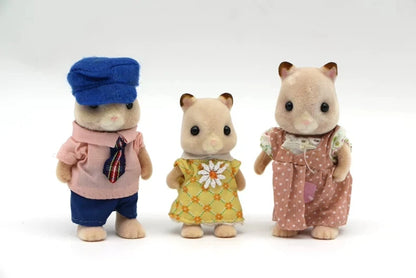 Simulation Forest Rabbit Family Playset – Mini DIY Rabbit & Bear Figure Toys for Kids Gifts