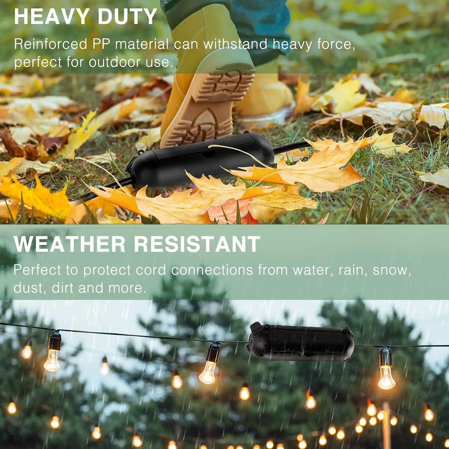 Outdoor Waterproof Extension Cable Safety Cover – Weatherproof Electrical Connection Box for Indoor & Outdoor Socket Protection and Secure Power Use