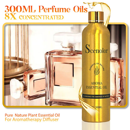 300ml CHXNEL COCQ Aromatherapy Oil Diffuser – Romantic Essential Oil Air Purifier for Home & Car, Perfume Scent Oasis