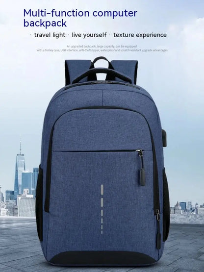 Men’s Large Capacity Backpack — Simple Fashion Travel & Student Laptop Bag