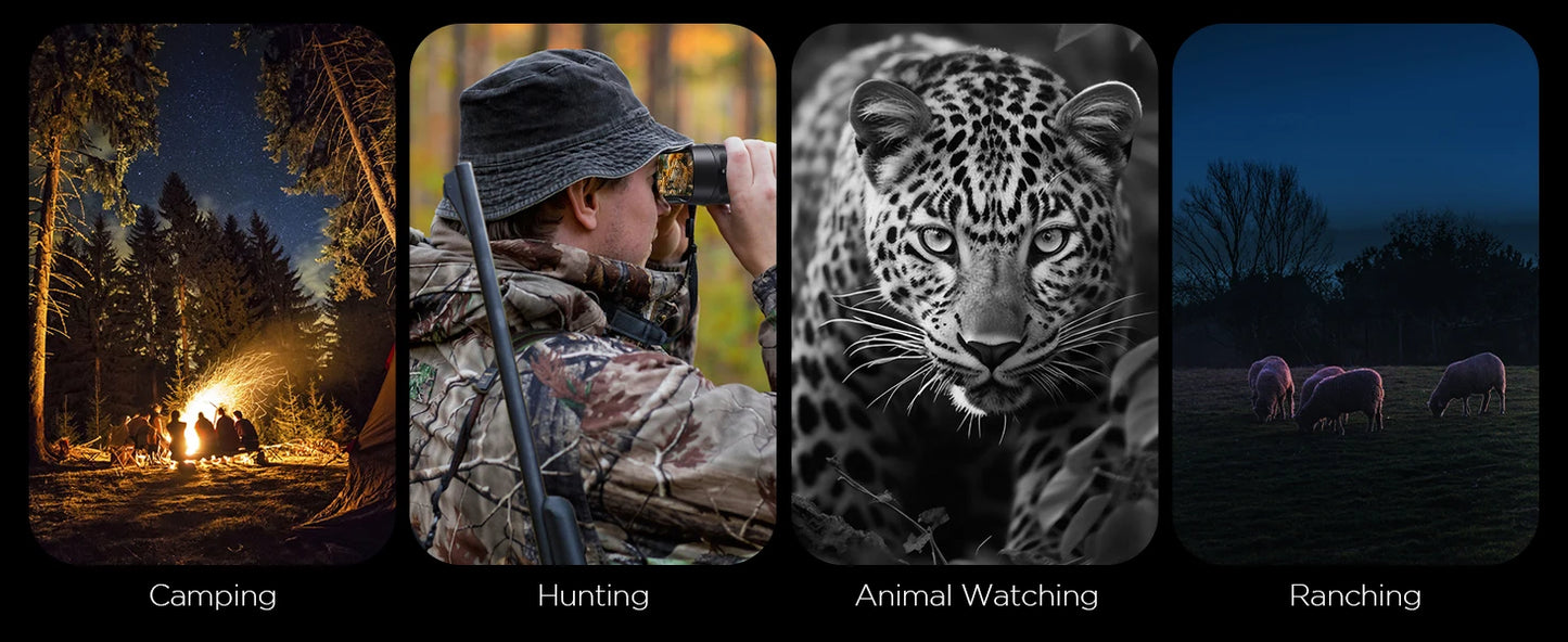10X Digital Night Vision Binoculars | 9-Level Infrared, 600M Visibility in Darkness with 5000mAh Rechargeable Battery