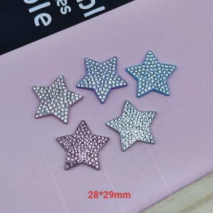 2Pcs Metal Full Diamond Bow Heart Mirror Handbag & Parfum Bottle Phone Case Decoration – Flat Back DIY Craft Accessories