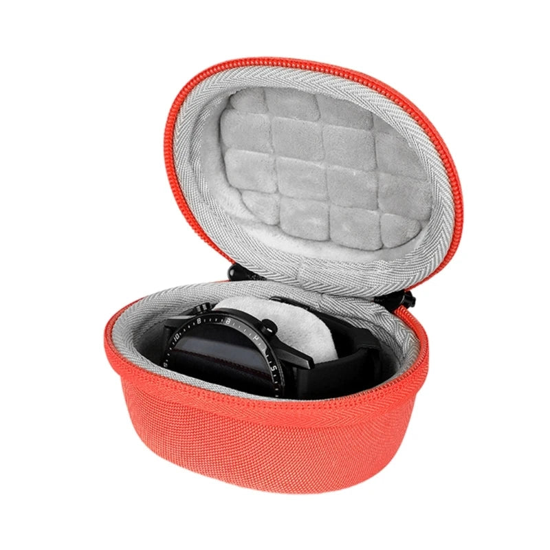 Shock-Resistant Waterproof EVA Watch Storage Box – Portable Single Watch Travel Case with Zipper