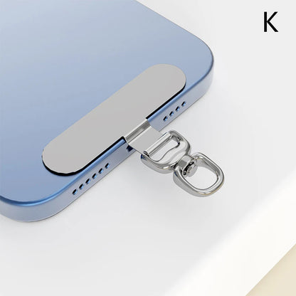 0.3mm Metal Phone Tether Tab – 360° Rotating Phone Lanyard Patch Clip Replacement Hanging Strap Gasket Accessory