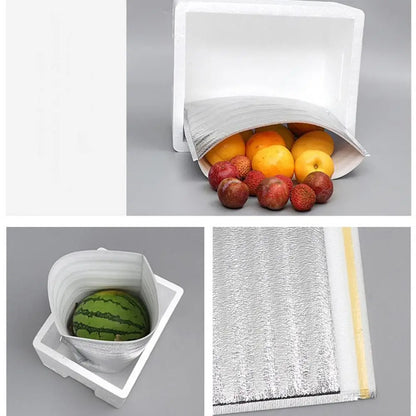 Aluminum Foil Cooler Bag – Insulated Folding Thermal Picnic Bag, Portable Food and Drink Delivery Carrier