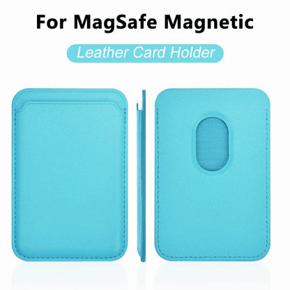 Luxury Magnetic Leather Wallet Case for iPhone 12–16 Pro Max — MagSafe Card Holder Phone Cover