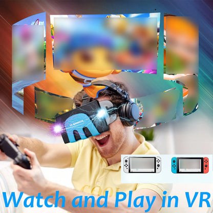 Upgraded Switch VR Headset - Compatible with Nintendo Switch & OLED, Adjustable HD Lenses, 3D Goggles Kit for Enhanced Gaming Experience