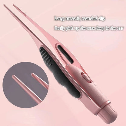 LED Ear Wax Removal Tweezers - Anti-Slip Lighted Ear Pick & Earwax Cleaning Tool