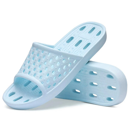 Comwarm Women Shower Shoes - Quick Dry Non-Slip Drain Hole Slippers for Beach Bathroom Pool Gym