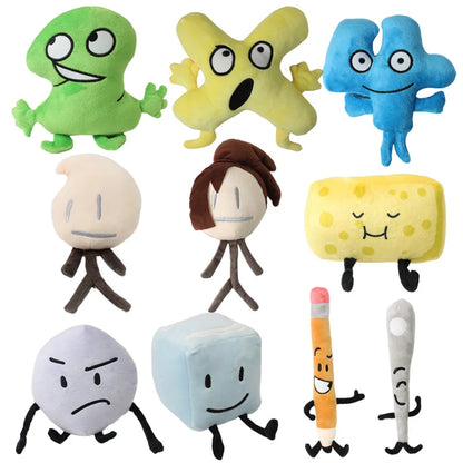 30-Style Battle for Dream Island Plush Toys – Clock, Button, Waffle Ball, Electric Fan, Pillow Doll for Kids Gift