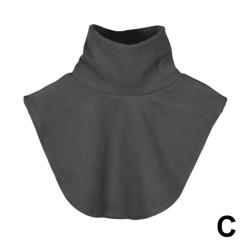 Women's Detachable High-Neck Collar - Soft Elastic Jersey False Collar and Neck Warmer in Solid Colors