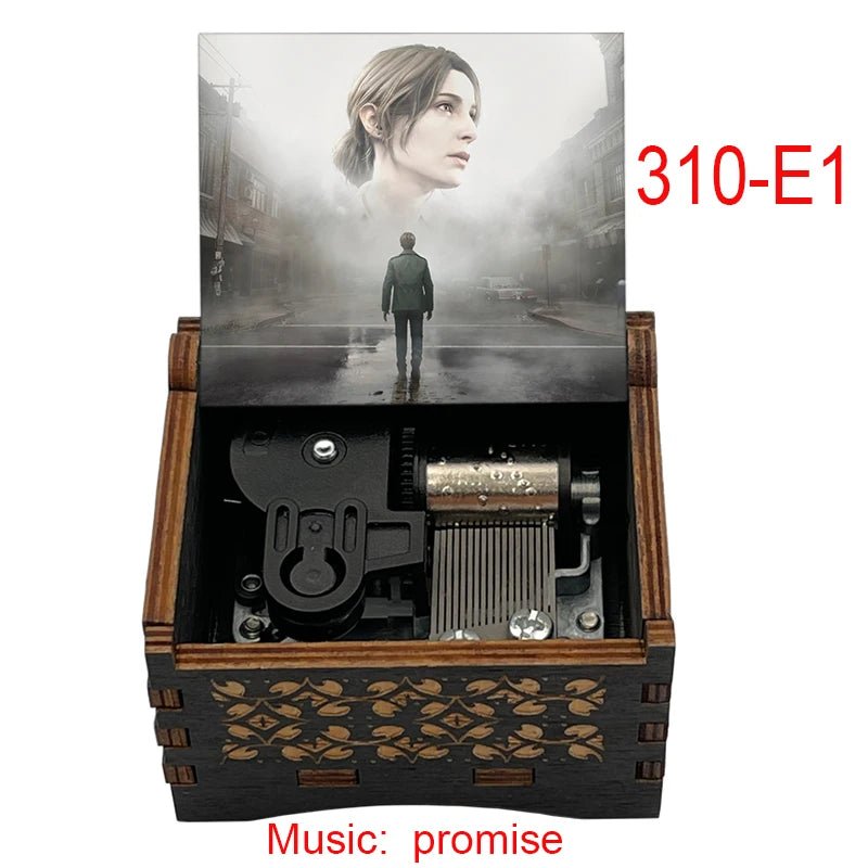 Silent Hill 2 Promise Music Box - 18-Tone Classic Game Soundtrack Wooden Decor and Holiday Gift