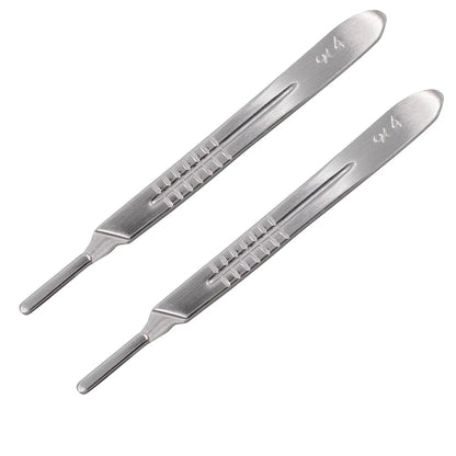 100pcs Sterilized Dental Surgical Blades — Carbon Steel Scalpel Knife Handles for Beauty, DIY, & Mobile Phone Repair Disposable Tools