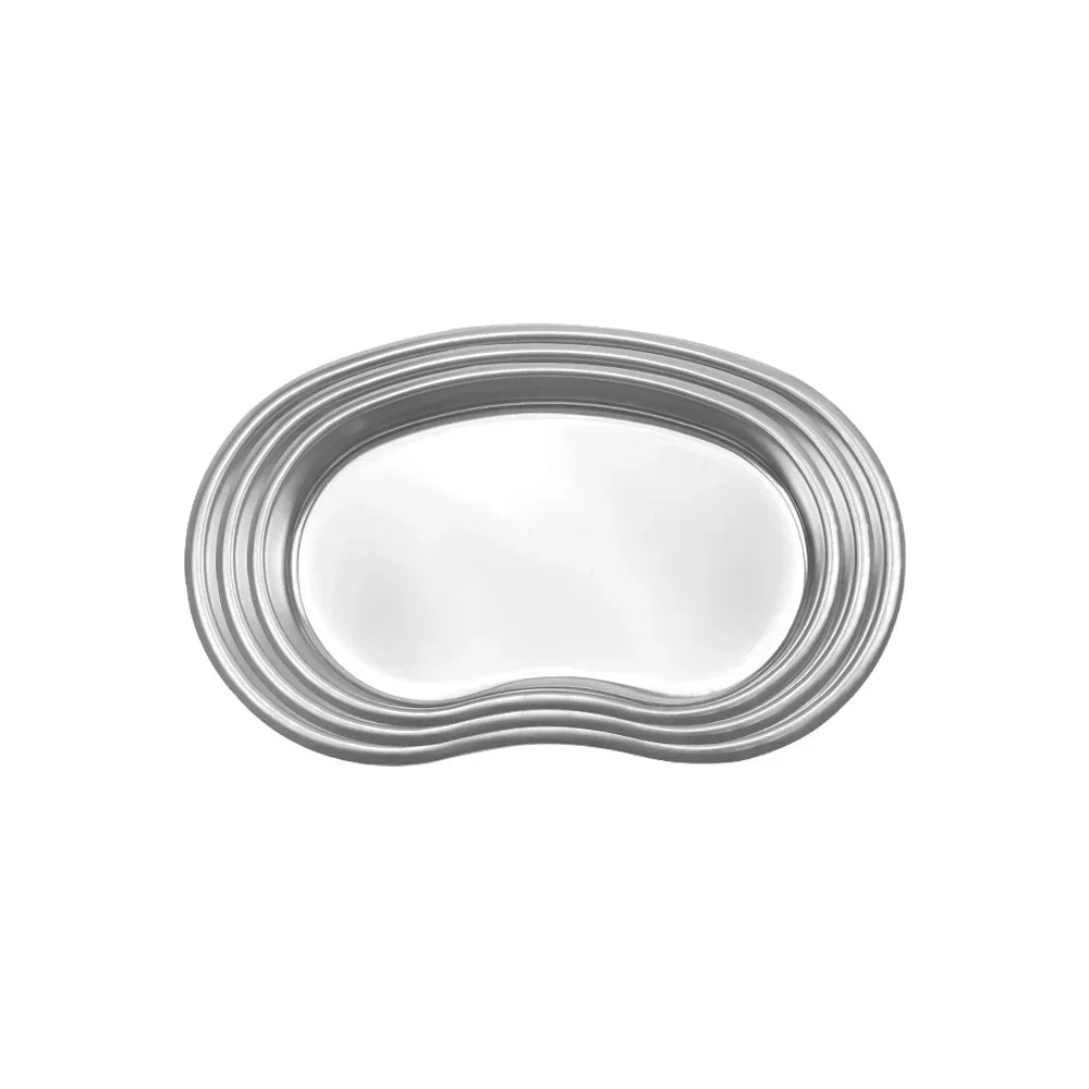 Stainless Steel Kidney Tray — Sterilized Jar Pot Container with Tweezers for Medical, Dental, Surgical, Cosmetic & Tattoo Use