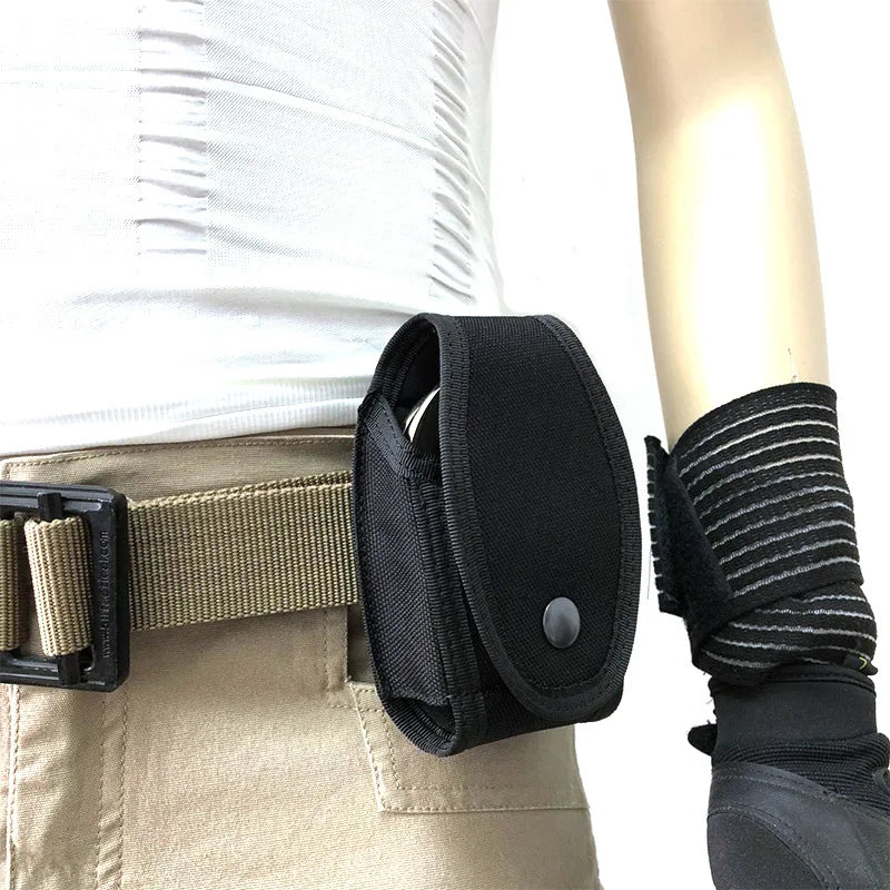 Tactical Molle Handcuff Pouch - Nylon Quick Release Waist Belt Holder for Handcuff Storage & Outdoor Gear Accessories