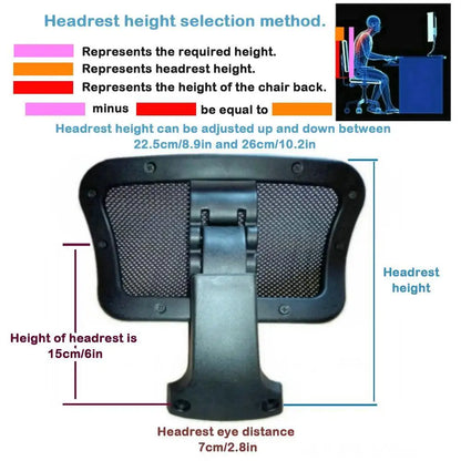 Adjustable Computer Chair Headrest Pillow, Neck Protection for Office Chairs, Headrest Accessory for Comfort and Support