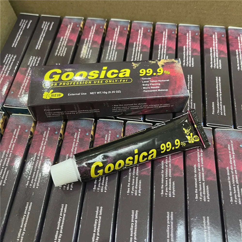 Genuine 99.9% Goosica Pink Tattoo Removal Cream – 10g for Permanent Makeup, Microblading, Eyebrow & Lip Skin Care