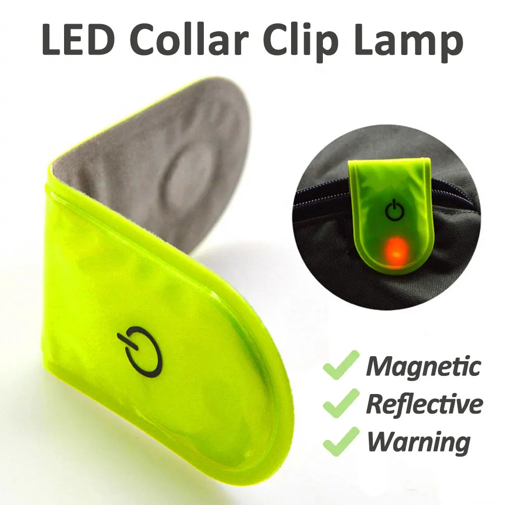 Outdoor Sports LED Safety Light - Reflective Magnetic Clip-on Strobe for Running, Walking, Biking, Cycling - Warning Reflector and Clip