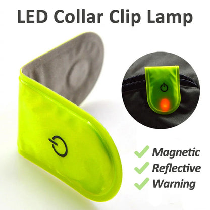 Outdoor Sports LED Safety Light - Reflective Magnetic Clip-on Strobe for Running, Walking, Biking, Cycling - Warning Reflector and Clip