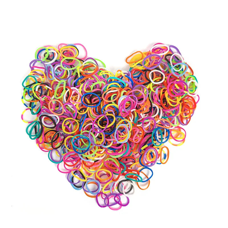 600 Colorful Rubber Loom Bands – DIY Elastic Bracelet Kit for Kids & Women Crafting