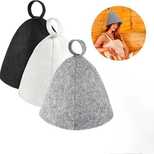 Felt Sauna Hat — Steam Cap for Men & Women, Home and Steam Room Sauna Accessory