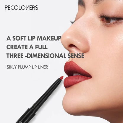 Waterproof Matte Lipliner Pencil – Long Lasting Red Contour Tint, Non-Stick & Moisturizing Lipstick in 12 Colors