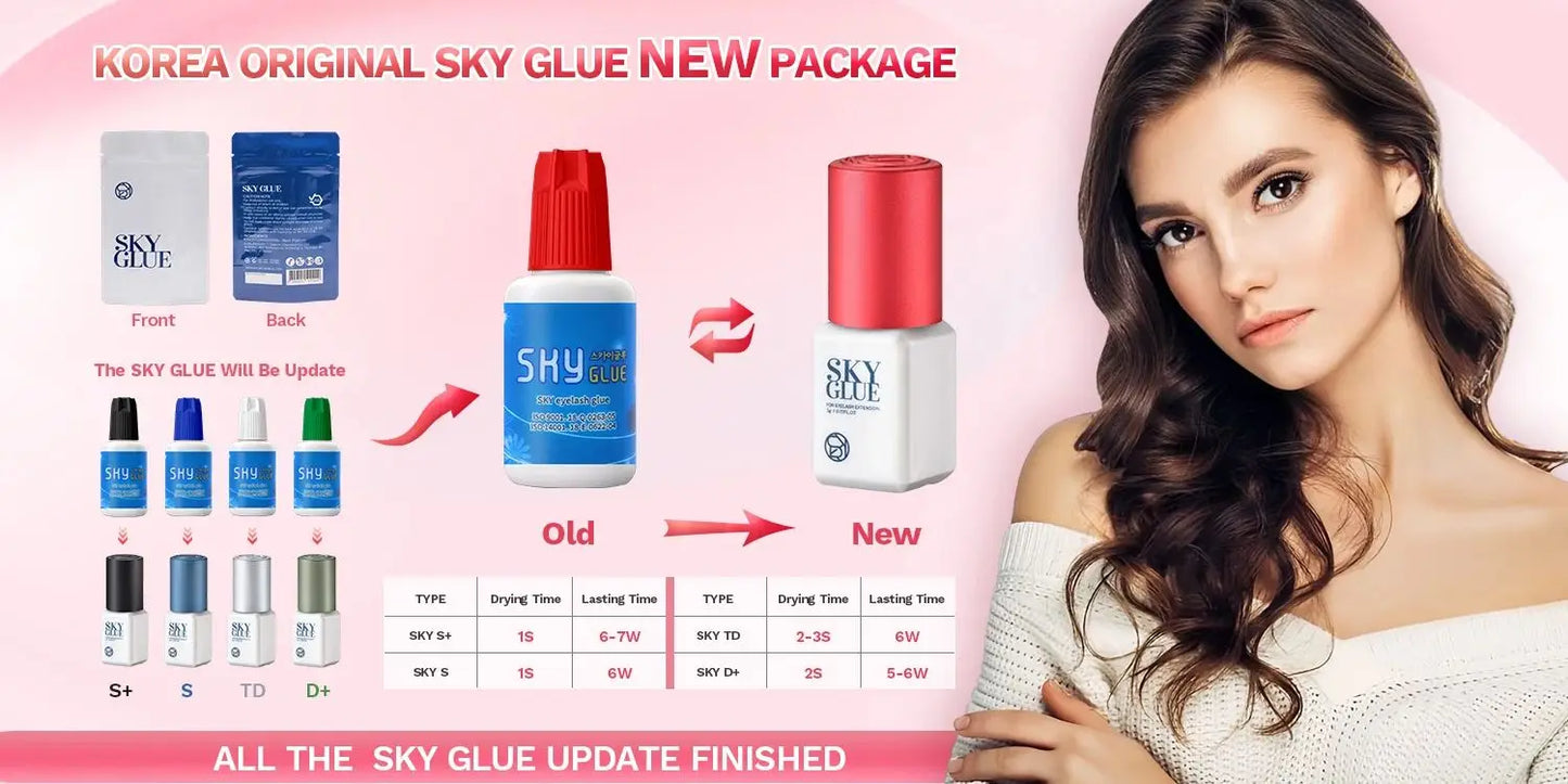 IB Glue Set for Eyelash Extensions — Lash Primer and Remover with Fast-Drying, Long-Lasting Adhesive for False Lashes
