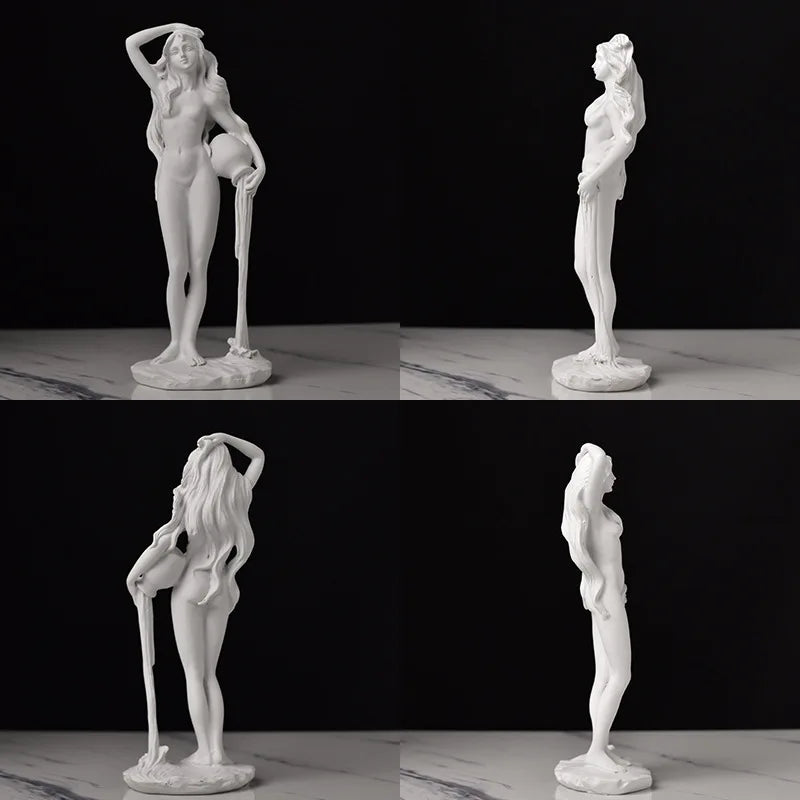 Aphrodite Greek Goddess Sculpture – Venus Figurine Human Body Art Ornament for Home, Office, and Living Room Decor