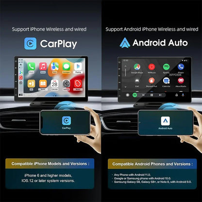 9-Inch Car Radio Multimedia Player — IPS Touch Screen with CarPlay, Android Auto, Bluetooth, AUX & MirrorLink Universal