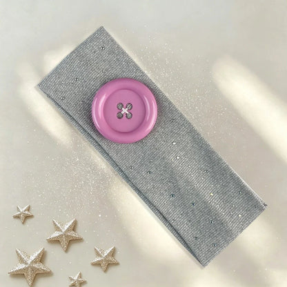 Retro Polka Dot Button Headband - Y2K French Style Cute Sweet Hair Accessory