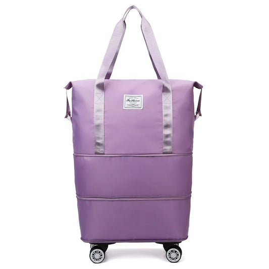 Oxford Cloth Large Travel Bag — Dry & Wet Separation, Detachable Universal Wheel Luggage