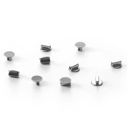 AZDENT 10PCS Orthodontic Lingual Buttons - Bondable Round Mesh Base Single Tube Dental Treatment Accessories