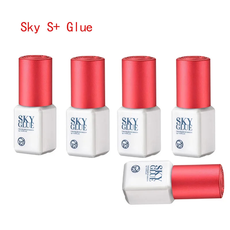 Sky Glue Eyelash Extension Adhesive 5ml – Fast-Drying 0.5s False Lash Glue with Makeup Bag