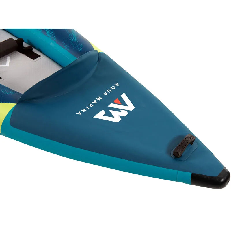 AQUA MARINA STEAM Inflatable Sport Kayak – 1-2 Person PVC Canoe Dinghy Raft with Pump, Seat & Drop Stitch Floor