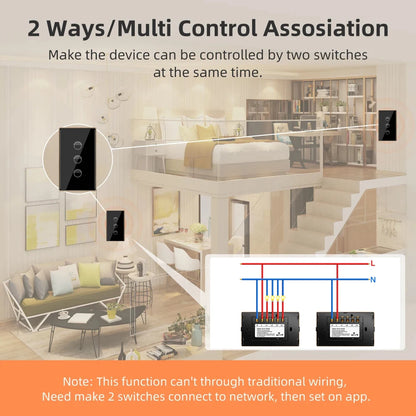 Tuya ZigBee Smart Touch Light Switch (1/2/3/4 Gang) – Aluminum Alloy Wall Switch with Neutral Wire, Smart Life App, Alexa & Google Home Control