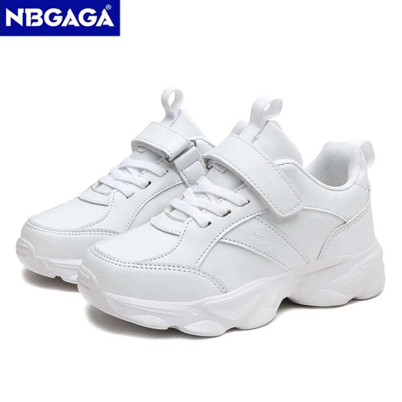 Kids’ Breathable Sports Shoes – Anti-Skid Black School Walking & Running Sneakers for Boys & Girls