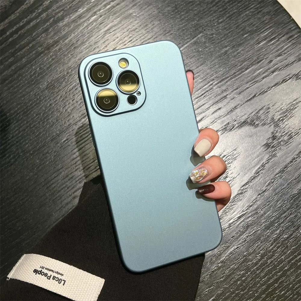 Matte Armor iPhone Case - Rugged Slim Plastic Cover with Camera Protection for iPhone 11–18, Air, Plus & Pro Max Models