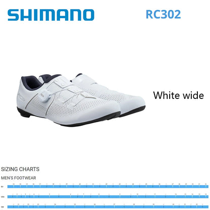 SHIMANO SH-RC302 Road Cycling Shoes - Glass Fiber Reinforced Nylon Self-Locking Bicycle Shoes
