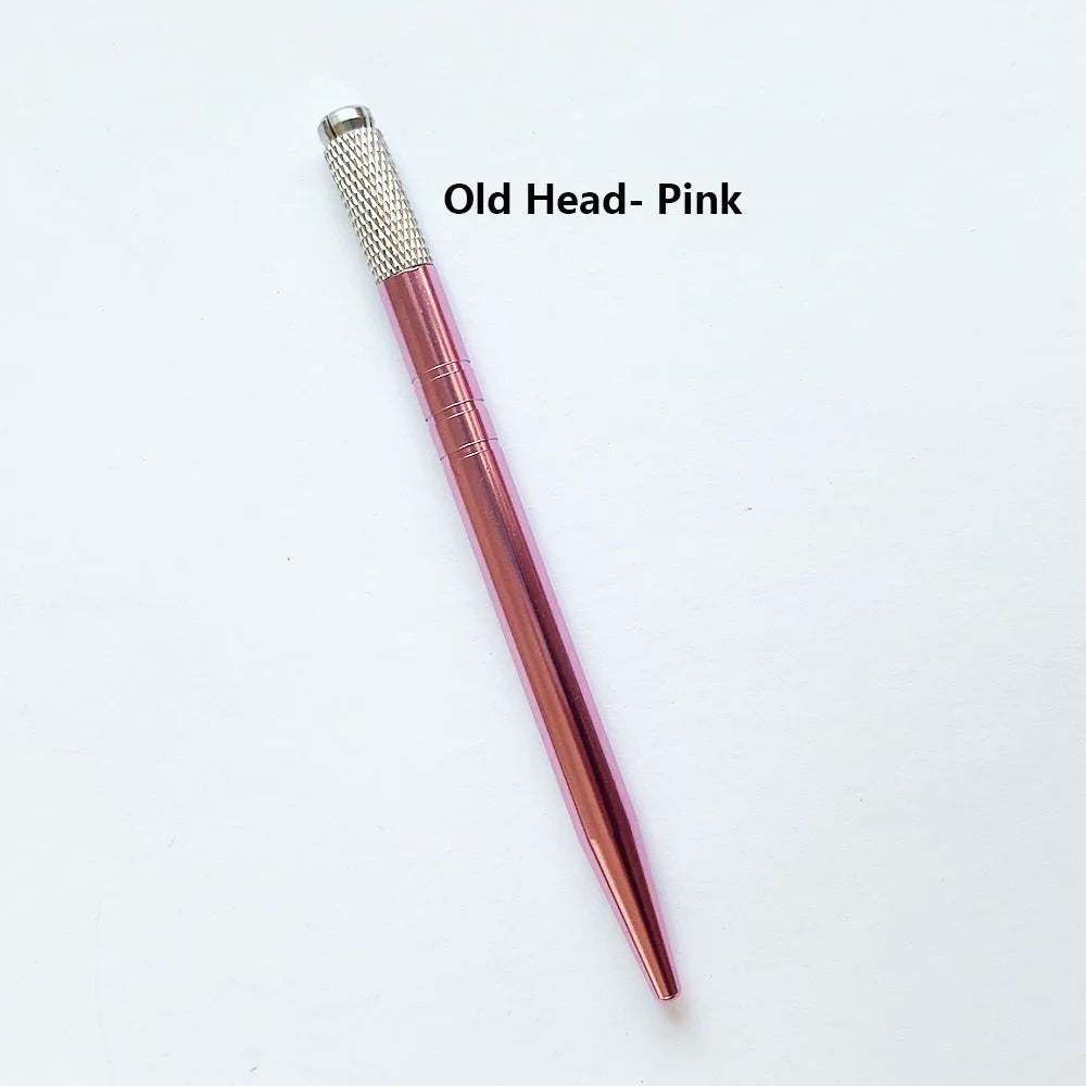 10pcs Permanent Makeup Eyebrow Tattoo Pens — Manual Tebori Microblading Stainless Steel Lock-Pin Tools