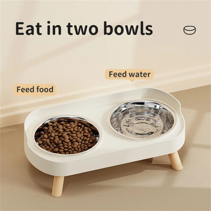 Colorful Dopamine Pet Double Bowl – Stainless Steel Large Capacity Cat & Dog Feeding & Water Dish Fashion Pet Bowl Set
