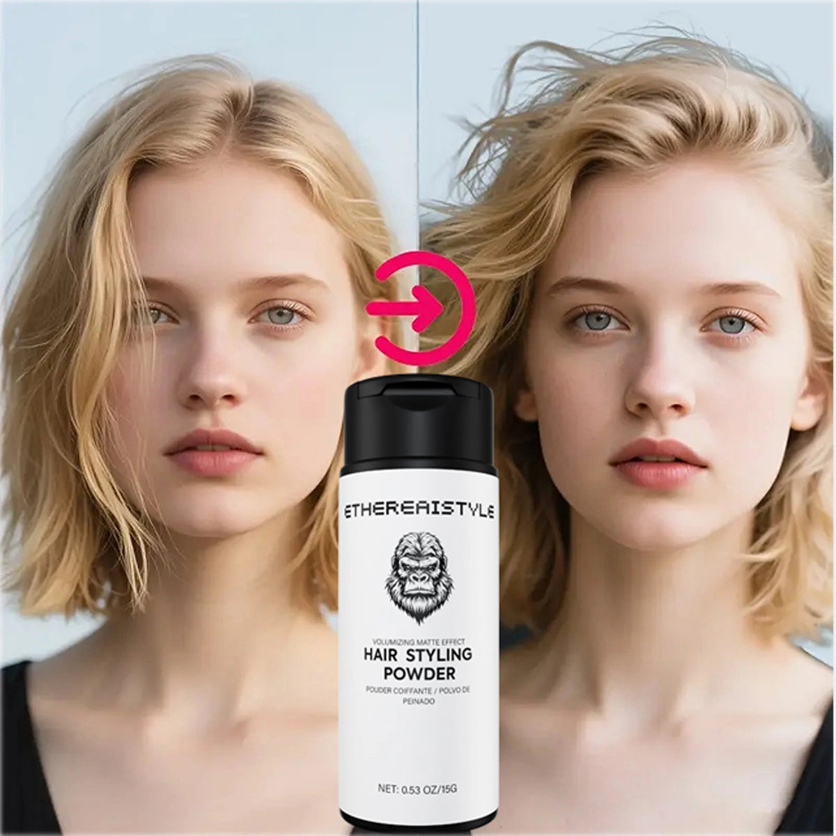 Hair Volumizing & Styling Powder - Oil-Control Root Lift for Long-Lasting Fullness and All-Day Hold