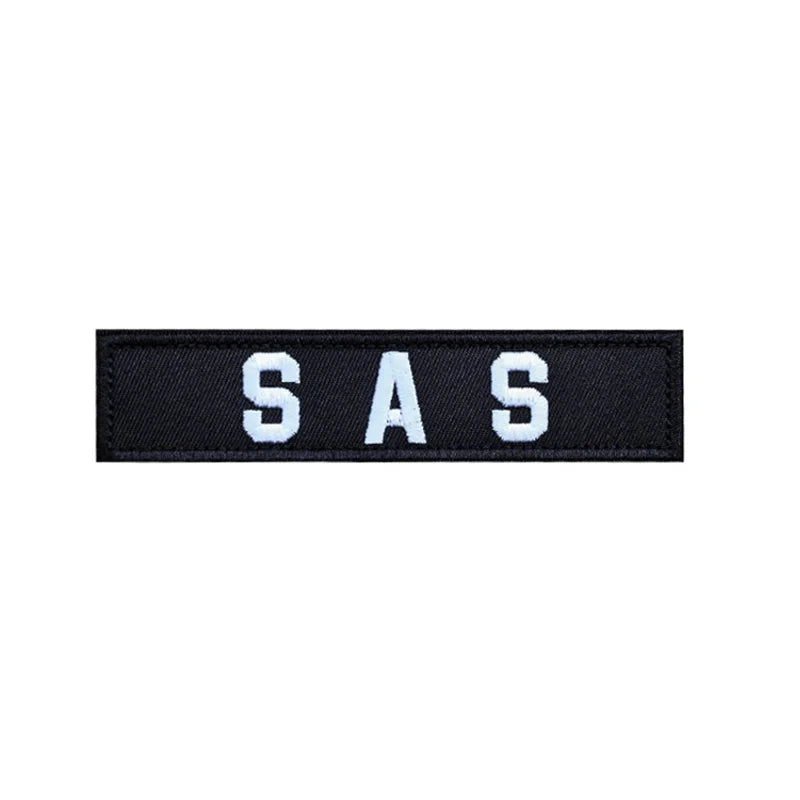 England Flag Embroidered Arm Badge – SAS Special Air Service Hook & Loop Patch, Task Force 141 Tactical Cloth Emblem Stickers
