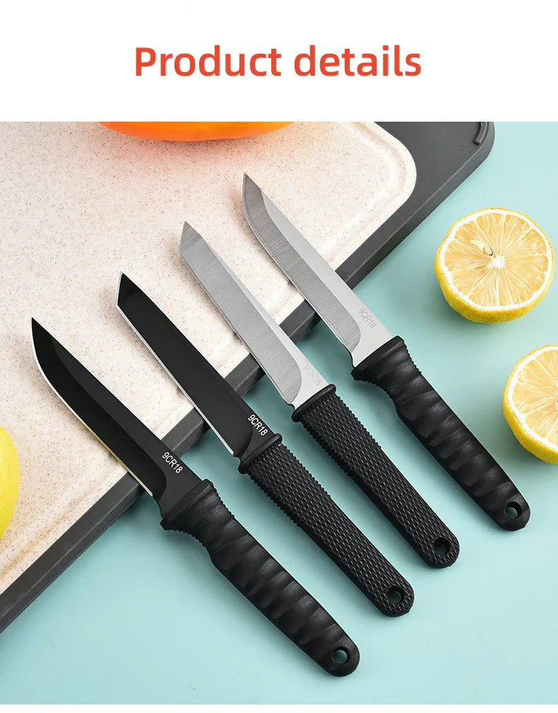 5Cr15Mov Stainless Steel Meat Cleaver & Boning Knife – Sharp Fishing Knife with Holster, Multifunctional Vegetable Peeler