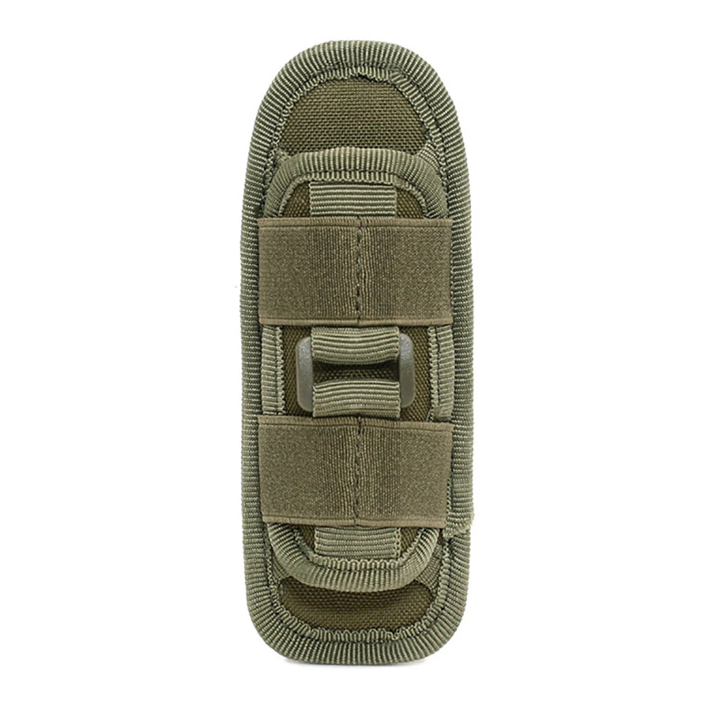 Tactical Flashlight Pouch - MOLLE Torch Holster EDC Carry Case for Camping & Hunting Gear